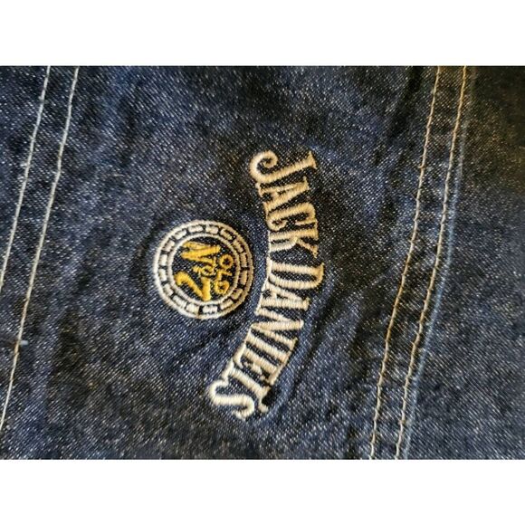 Vintage Jack Daniels Distillery Overalls Bibs Men 40 Tall Blue USA Made Cotton - Picture 3 of 6